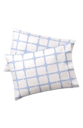 Brooks Brothers Geo Turkish Cotton Pillowcases in Blue at Nordstrom Rack, Size King
