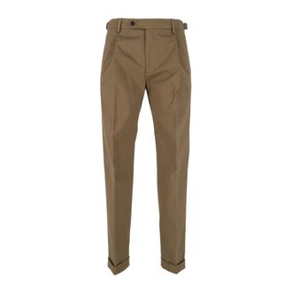 Berwich Pantalone Retrolong - Heren - Nette broeken - Groen - L - Katoen - Broeken