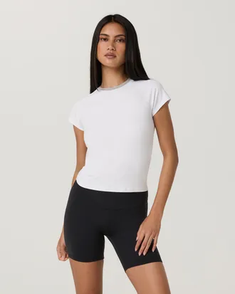 Vuori Clothing Short Sleeve Halo Retro T-Shirt | White | XS, Size Extra Small