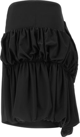 Comme Des Gar&ccedil;ons Sculptural Wool Skirt - Black