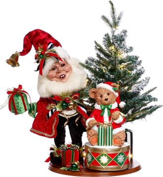 Mark Roberts Decorating Tree Elf Scene with Lights, Large in Red at Nordstrom