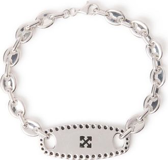 Off-white Quotable Logo Mariner Chain Bracelet in Silver at Nordstrom, Size 8