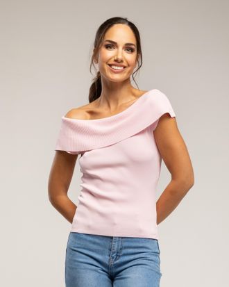 Tantra Gebreide top met lurex en een boothals