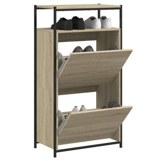 vidaXL Vidaxl - Zapatero De Madera De Ingenier&iacute;a Roble Sonoma 60x34x112 Cm