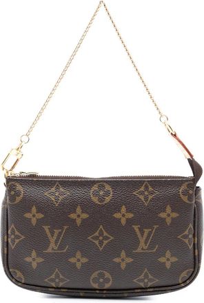 Louis Vuitton Borsa a mano Mini Pochette con monogramma 2005 - Marrone