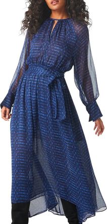 Misa Paloma Dress In Midnight Shibori