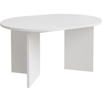 Selsey Selsey Ovo - Tavolo da pranzo rotondo allungabile, 110-190 x 110 cm, Bianco
