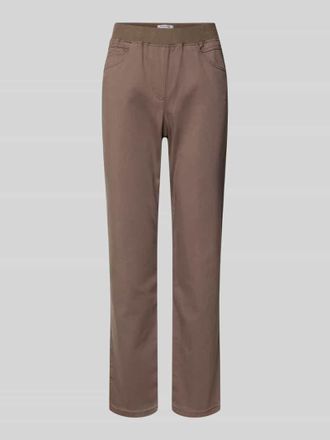 Raphaela by Brax Stoffhose mit elastischem Bund Modell PAMINA in Taupe, Gr&ouml;&szlig;e 36K