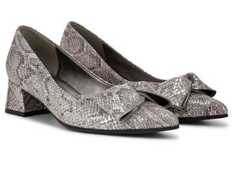 Naturalizer Mavis High Womens Heels Silver Leather : 5.5 M (B), Leather/Suede