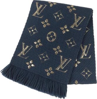 Louis Vuitton Pre-owned Scarves, male, Blue, Size: ONE SIZE Pre-owned Stole
