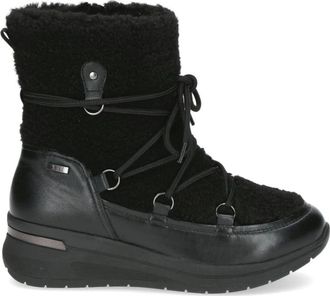 Caprice Zwarte Gesloten Booties Enkellaarzen Vrouwen - Dames - Winterlaarzen - Zwart - 39 EU - Leer - Schoenen