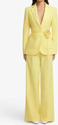 LEO LIN Elisha Wide Leg Pants In Limoncello