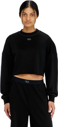 Diesel Crop top in light stretch scuba - Tops - Woman - Black