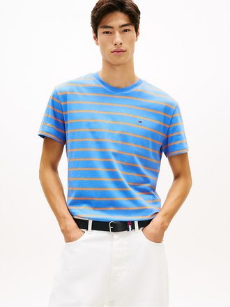 Tommy Hilfiger Mens Tommy Jeans Striped T-Shirt - Blue - XXL