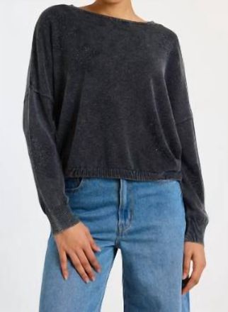 Brodie Ida Hot Fix Star Sweat Top In Black