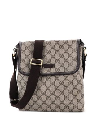 Gucci Flap Messenger GG Coated Canvas Small crossbody bag - women - Fabric - One Size - Brown