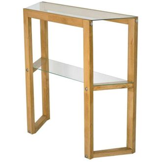 Dmora Consola Dlobotk, Mesa Multiusos, Gabinete De Soporte, Escritorio De Pasillo, 85x31h85 Cm, Roble - Dmora