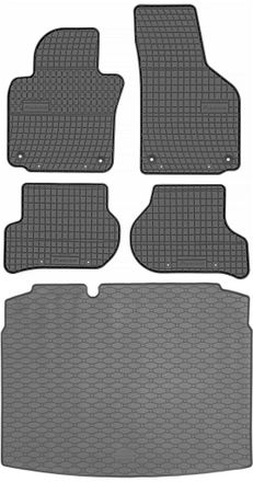 OEM Juego De Alfombrillas De Goma Para Coche Y Alfombrilla Para Maletero Para Vw Golf V Hatchback (2003-2008)