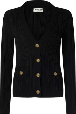 La Petite Robe Di Chiara Boni Cardigan New Pepper In Viscosa A Costine