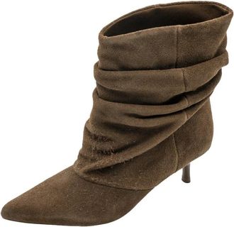 Steve Madden Flux Bootie - Dames - Laarzen met Hak - Bruin - 39 EU - Su&egrave;de - Schoenen