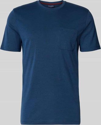 Christian Berg T-Shirt mit Rundhalsausschnitt und Brusttasche in Dunkelblau, Gr&ouml;&szlig;e 3XL