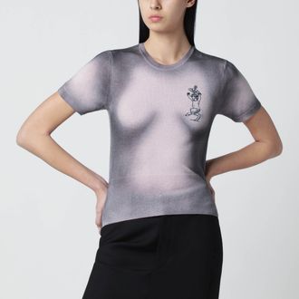 Vivienne Westwood Pink/black d&eacute;grad&eacute;-effect knit top