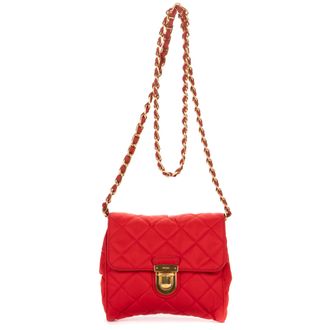 Prada Pre-owned Womens Tessuto Crossbody Shoulder Bag - Red - One Size