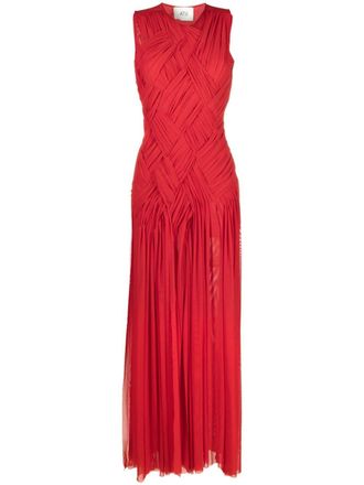 Atu Body Couture Emotional braided maxi dress - Red