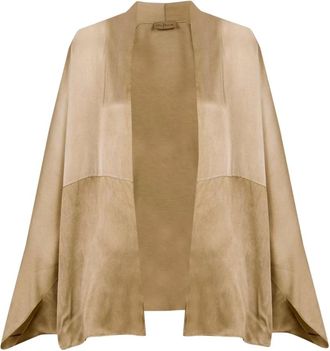 Cortana Giacca Kimono Opalo - - Blouses & Shirts - Donna - Beige - ONE SIZE