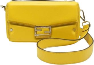 Fendi Pre-owned Leather fendi-bags - Dames - Vintage Schoudertas - Geel - ONE Size - Leer - Vintage