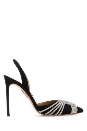 Aquazzura Black Pointed Toe Heels