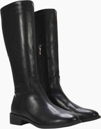 XY London Womens XY London Womens/Ladies Lucia Knee-High Low Block Heel Riding Boots - Black - Size: 5