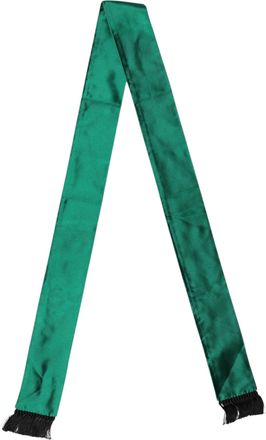 Dolce & Gabbana Mens Green Silk Fringes Neck Wrap Foulard Scarf