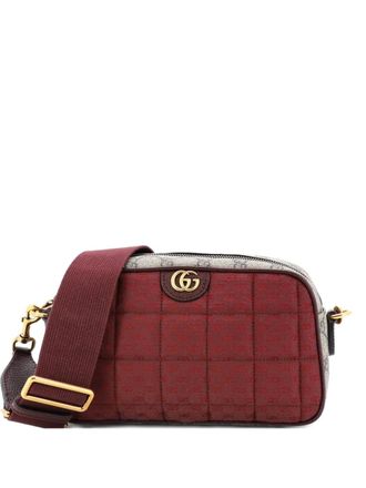 Gucci Zip GG Coated Canvas and Quilted Mini GG Canvas Small crossbody bag - Rosso