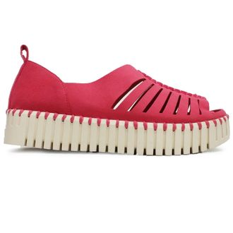 Ilse Jacobsen Tulip 9376 Textile Womens Slip On Sandals - Viva Magenta - Size:UK 5