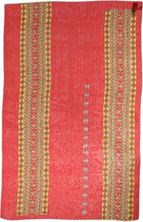 Dolce & Gabbana Foulard in seta con motivo geometrico e catene - - Accessories - Donna - Rosso - ONE SIZE
