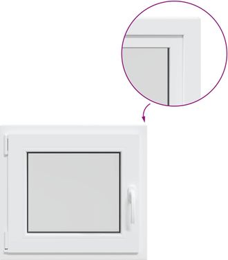 vidaXL Ventana De S&oacute;tano Risor 55 X 50 Cm Pvc Y Vidrio Vidaxl