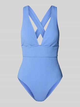 Barts Badeanzug mit r&uuml;ckseitig &uuml;berkreuzten Tr&auml;gern Modell Saltoty in Blau, Gr&ouml;&szlig;e 36