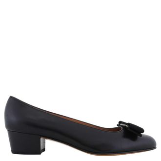 Ferragamo Vara Leather Pumps, Size 5 D