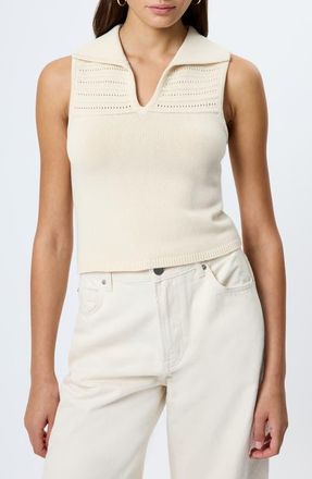 French Connection Nellis Pointelle Stitch Sweater Tank in 20-Ecru at Nordstrom, Size X-Small