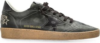 Golden Goose Low-Top Black Leather Star Stitching Sneakers
