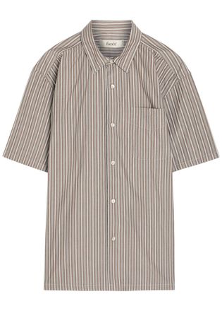 For&eacute;t For&eacute;t Striped Cotton Shirt - Brown - XL