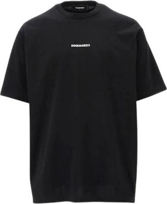 Dsquared2 S71Gd 1424 900 - Heren - T-shirts - Zwart - S - Katoen - Tops