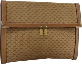 Gucci Pre-owned Tela clutches - - Pre-owned - Donna - Beige - ONE SIZE