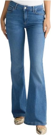 Liu Jo Flared Perfect Beat Jeans - Dames - Flared Jeans - Blauw - W25 - Katoen - Jeans