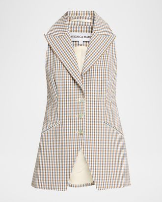 Veronica Beard Costa Seersucker Vest