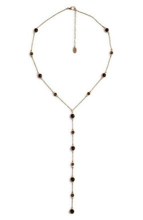 Mango Crystal Y-Necklace in Gold at Nordstrom