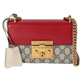 Gucci Pre-owned Cross Body Bags, female, Multicolor, Size: ONE SIZE Pre-owned Paddle Lock Small Chain Shoulder Crossbody Bag