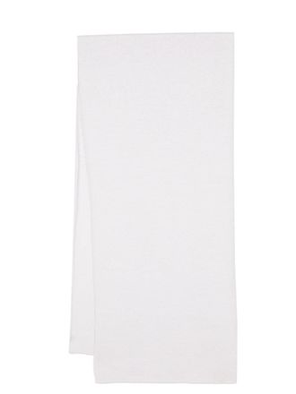 Patrizia Pepe logo-patch knitted scarf - Grey