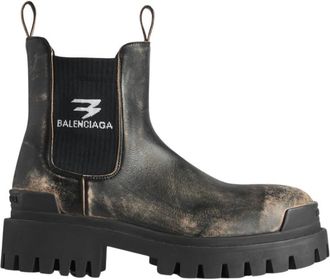 Balenciaga Black Logo Chelsea Boots